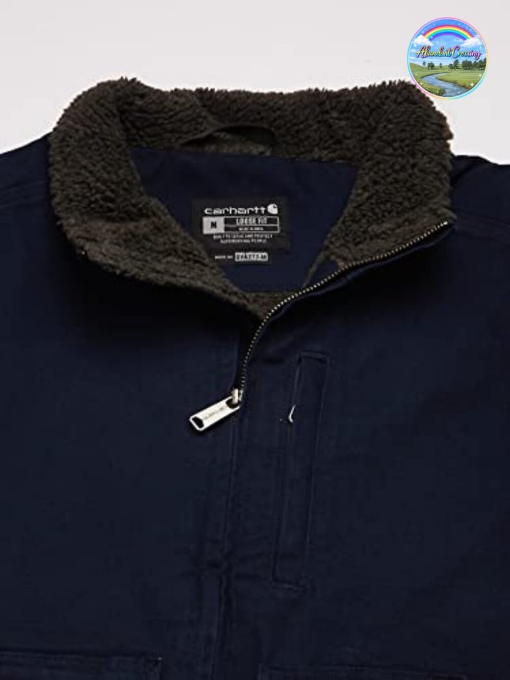 Washed Duck Insulated Mock Neck Sherpa Lined Vest